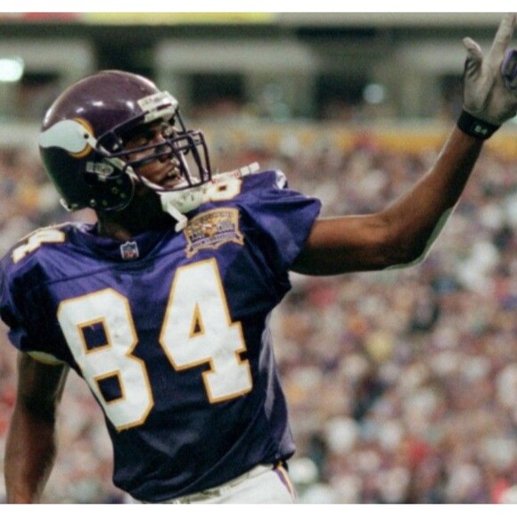 Randy Moss (Mitch/Ness)-(Vikings)-(1998)-(Jersey)-(Purple)-(New Cond.)-(XL)-$95 - Picture 8 of 15